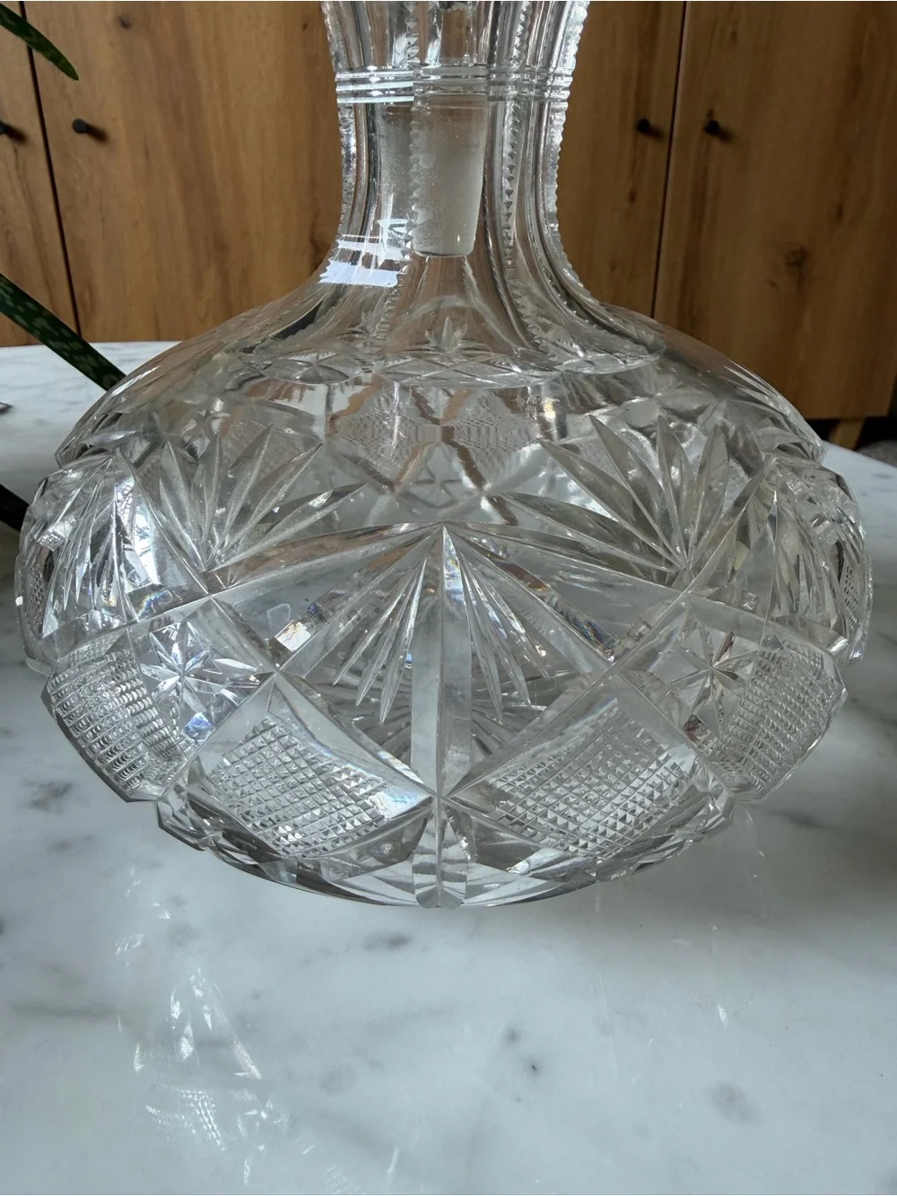 Vintage American Brilliant Cut Glass Decanter